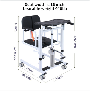 Silla Elevadora Hidráulica para Transferencia de Pacientes, de Sentado a de Pie, con Escritorio, para Personas con Discapacidad, para Inodoro y Ducha - Product Image 4