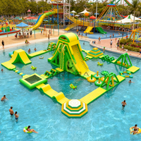 Parc aquatique gonflable pour adultes, jeux aquatiques flottants, toboggan aquatique, parcours d'obstacles, parc d'attractions aquatiques gonflable