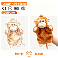 Marionnette de pingouin en peluche super douce en coton PP, personnalisable, pour marque OEM/ODM, prix d'usine, unisexe, tailles 11-30 cm