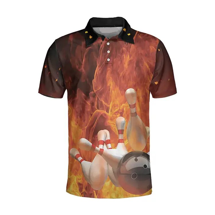 Polo à sublimation personnalisée vêtements pour hommes polo t-shirt imprimé sur toute la surface en polyester spandex polos vierges