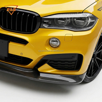 Kit de Estilización Aero para Auto, Labio de Parachoques para BMW Serie X6 F16 M Sport 2015-2019, Estilo 3D, Fibra de Carbono, Labio Delantero