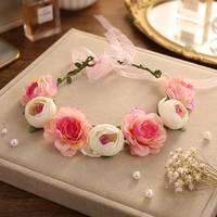 Couronne de fleurs pour demoiselle d'honneur, bandeau de mariage, guirlande de cheveux, coiffe bohème, bandeaux floraux de mariée