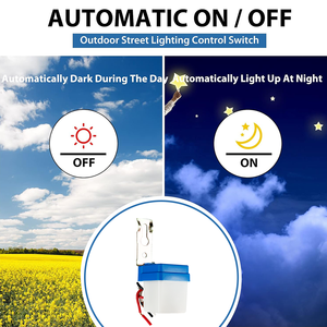 Interrupteur automatique photoélectrique extérieur CNRIYA 105-305V 3A Capteur de lumière jour/nuit Contrôle électronique de la lumière Classé IP54 - Product Image 5
