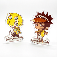 Nouvel Arrivage Porte-clés Tendance Mode Personnalisé avec Photo Numérique, Bloc Acrylique et Breloques Standee Épaisses Anime