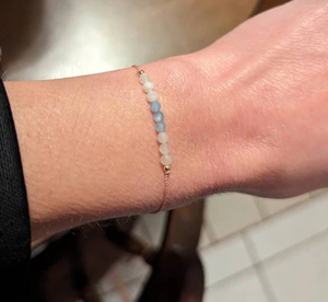 Zooying Healing Crystal Cadena ajustable Cuarzo Rosa Aguamarina <span class=keywords><strong>Piedra</strong></span> lunar <span class=keywords><strong>Fertilidad</strong></span> Cristales Pulsera para regalo <span class=keywords><strong>de</strong></span> mamá - Product Image 6