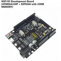 Placa de Desarrollo WiFi R3 ATmega328P ESP8266 con 32Mb de Memoria, USB TTL CH340G, Compatible con Arduino UNO para Proyectos de IoT