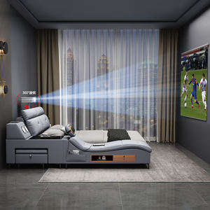 Juego de muebles de dormitorio cama moderna de lujo ligera de cuero de diseño cama king size otros muebles de dormitorio cama de almacenamiento con música - Product Image 3