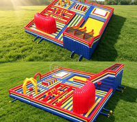 Château gonflable commercial de haute qualité pour enfants avec toboggan aquatique et zone de saut