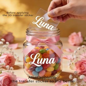 Etiquetas Adhesivas de Transferencia UV DTF Personalizadas, Resistentes al Agua, con Texto e Imagen Personalizados, Laminación Mate 3D, para Vasos, Tazas, Envases de Vidrio, DIY - Product Image 2