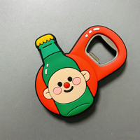 Ouvre-bouteille magnétique personnalisé pour mascotte d'équipe sportive, cadeau pour club de fans, aimant de réfrigérateur 3D en caoutchouc PVC, ouvre-bouteille moulé par injection Meijike