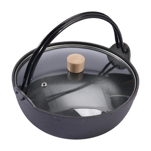 หม้อเหล็กหล่อขนาด 20 ซม. แบบไม่ติดกระทะ ชั้นเดียว สำหรับทำซุปและซูคิยากิ - Product Image 2