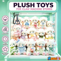 Jeu de griffes à monnayeur avec peluche de 8 pouces, jouet en peluche doux, conception personnalisée acceptable pour les achats en gros