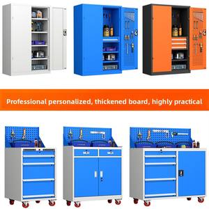 カスタマイズ可能な頑丈な3段引き出し防水モジュール式ホイール付きツールキャビネット、厚鋼製収納、自動車修理工場向け、OBM - Product Image 5