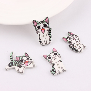 Số Lượng Lớn Cổ Phiếu Mới Nhất Phong Cách Hai Lỗ Kết Hợp Hình Phát Hiện Con Chó Mèo Thiết Kế Trang Trí Bằng Gỗ Nút Cho DIY <span class=keywords><strong>Craft</strong></span> - Product Image 6