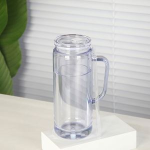 Recipiente Acrílico Preperforado de 16oz/20oz con Asa y Tapa de Color - Almacenamiento para Manualidades de Globos de Nieve, Vinilos/UV DTF - Product Image 3