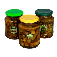 Gourmet Cornichons im Europäischen Stil in Essig mit Natürlichen Kräutern und Gewürzen