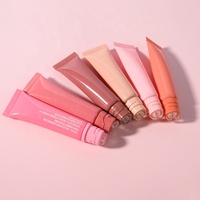 Tubes de brillant à lèvres personnalisés, tubes souples vides pour huile à lèvres, emballage cosmétique avec embout irrégulier et trou de suspension, 5ml 10ml 15ml, tube pour huile à lèvres