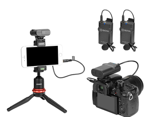 ไมโครโฟนไร้สาย WM4 PRO แบบหนีบปกเสื้อ สำหรับมือถือ กล้อง SLR บันทึกเสียงสด ได้รับสัญญาณแล้ว - Product Image 4