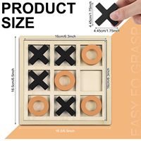 Jeu de Tic Tac Toe en bois XO, jeu d'échecs pour activités de démence, Alzheimer, seniors, personnes âgées, unisexe, à partir de 14 ans