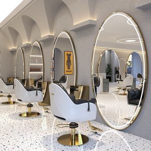 2024 meubles de barbier de mode moderne mural maquillage de coiffure LED miroirs de <span class=keywords><strong>Salon</strong></span> de beauté