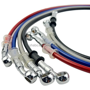 Manguera de Freno Trenzada de Acero Inoxidable de 3.2x7.5mm, Universal para <span class=keywords><strong>Moto</strong></span>, para <span class=keywords><strong>Honda</strong></span>, Yamaha, Suzuki - Product Image 1
