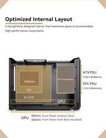 Boîtier d'ordinateur de bureau micro ATX X WANJiA de haute qualité avec poignée intégrée, en acier, design multi-panneaux en maille