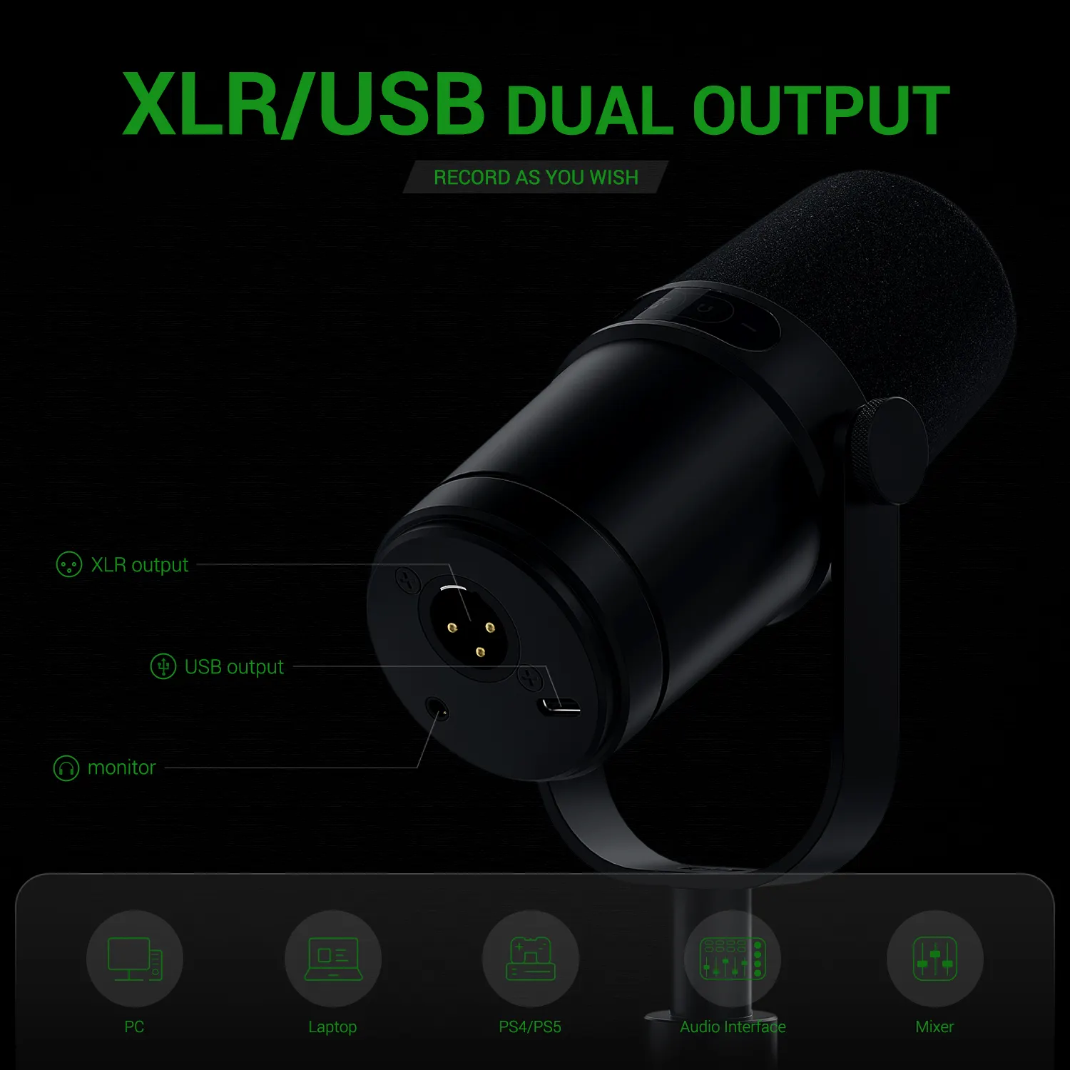 2024 nuovo ZTT30 professionale metallo dinamico XLR USB C esterno TikTok Video Studio microfono