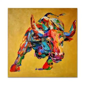 Pittura a olio di cane Beagle dipinta a mano in stile <span class=keywords><strong>notte</strong></span> <span class=keywords><strong>stellata</strong></span>, vivace arte animale per l'arredamento della casa - Product Image 6