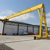 Kran Semi-gantry Girder Tunggal Eropa dengan Hoist Listrik 10 Ton 15 Ton 20 Ton untuk Mengangkat dan Memindahkan Benda Berat