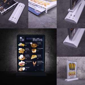 Portacarteles LED Personalizado A4 A5, Caja de Luz Publicitaria de Sobremesa, Portamenús de Doble Cara Resistente para Restaurantes y Bares - Product Image 2