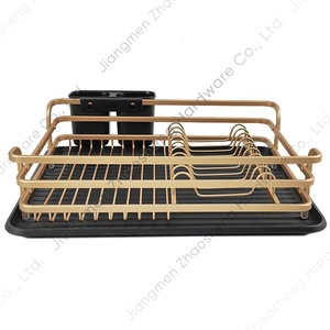 Escurridor de Platos de Aluminio con Bandeja, Secado Rápido, Diseño Cuadrado para Platos, Tazones y Utensilios, Organizador de Encimera de Cocina - Product Image 4