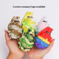 En stock, transfrontalier, Balle à presser en silicone anti-stress sensorielle type grenade, jouet fidget pour 14 ans et plus, modèle Press-and-Relax