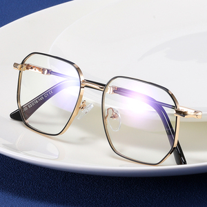 91360 mode hommes métal carré cadre Anti lumière bleue ordinateur lunettes lecture et jouer à des jeux pour protéger les yeux - Product Image 4