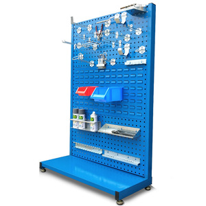 Tablero de clavijas colgante y ganchos de exhibición Garaje de acero Almacenamiento de gabinete de herramientas montado en la pared - Product Image 2