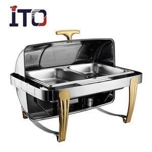 Calentador de comida pequeño y automático, vajilla plateada de lujo para frotar platos - Product Image 3