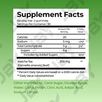 JBY Gummies au Matcha Bio, Gummies Énergétiques au Thé Vert pour une Énergie Naturelle, Vente Chaude