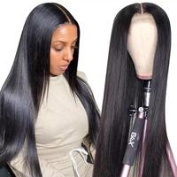 Perruques brutes de haute qualité en gros, cheveux humains brésiliens vierges HD Lace avec fermeture suisse, lisses comme des baguettes, pour femmes noires 100