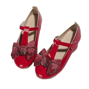 Zapatos de Vestir para Niña, Estilo Boutique, Otoño, con Lazo Rojo, de Charol, para Fiestas - Product Image 5