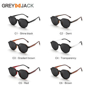 Lunettes de soleil Grey Jack, monture TR90, UV400, polarisées, charnières à ressort, unisexe, noir - Product Image 3