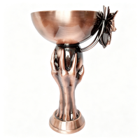 Trophée Métallique Esports Personnalisé, Plaque de Récompense en Bronze Antique avec Couronne Pointue et Bouclier, pour Champion de Jeu