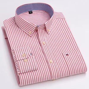 Chemises de Coton à Carreaux pour Hommes en Gros, 62 Couleurs, Tailles 38-47, Chemises Habillées Rayées, Col Rabattu, Coupe Droite, <span class=keywords><strong>Chemise</strong></span> Formelle - Product Image 6