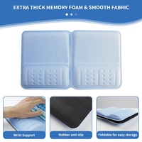 Tapis de clavier bleu ciel en mousse à mémoire de forme, ensemble ergonomique de tapis de souris avec repose-poignet antidérapant pour bureau, personnalisable, en stock pour le bureau