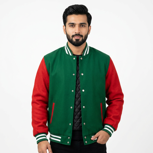 Chaqueta Varsity Unisex de Lona a Precio Razonable, Ligera, de Alta Calidad, con el Mejor Diseño, Mangas Largas, Resistente al Viento y con Capucha - Product Image 1
