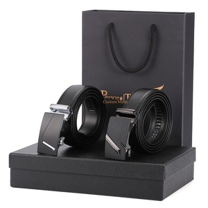 Ensemble Cadeau Portable <span class=keywords><strong>Portefeuille</strong></span> et Ceinture pour Hommes d'Affaires, Ceinture en Cuir Véritable avec Logo, Boucle de Ceinture de Marque pour Hommes, Courte, Marque MENGZHE - Product Image 5