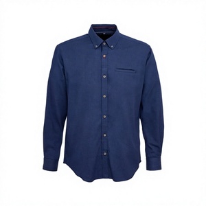 Camisa de Vestir Formal Estilo Bávaro para Hombre, Botones de Cuerno, Cuello Alto, Antiarrugas, Transpirable, de Secado Rápido, Mezcla de Poliéster/Algodón - Product Image 1
