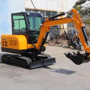 Miniexcavadora de ruedas YILIS de 1 tonelada, motor de alta potencia, bomba hidráulica, capacidad de la cuchilla de 0.1 m, certificación CE, 5 años de garantía - Product Image 1