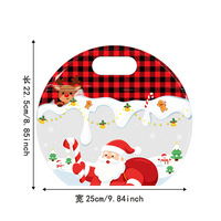 Sacs à bonbons auto-scellants de Noël avec poignée en PE, réutilisables, pour cadeaux de fête, emballage de biscuits, sacs en plastique vides, vente en gros