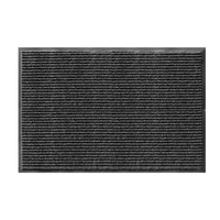 Lot de 2 tapis de sol rayés pour porte, tapis d'intérieur et d'extérieur, tapis d'entrée, tapis de bienvenue avec dos en caoutchouc pour gratter les chaussures