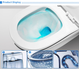 Inodoro de Cerámica de Una Pieza con Tapa Sanitaria y Asiento de Inodoro para Baño - Product Image 2