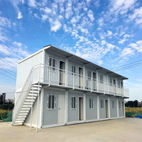 Casa Contenedor Prefabricada Pequeña y Económica de 20 pies, Casa Contenedor Desmontable para Campamentos, Mini Casa para Refugiados, Casa Móvil